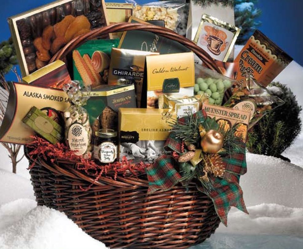 Large Holiday Celebration Gift Basket