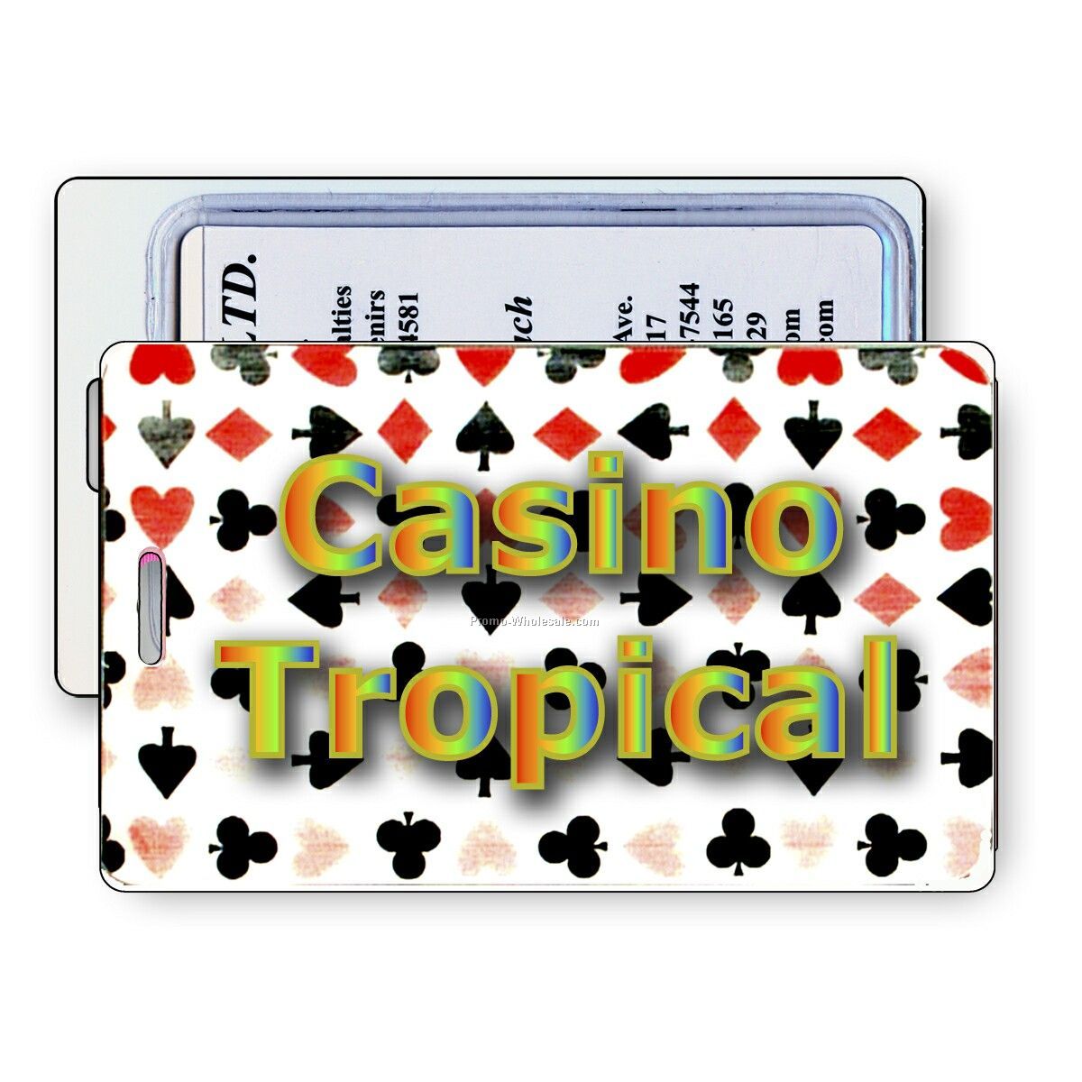 Lenticular Luggage Tags - Custom / Change Color / Suite Of Playing Cards
