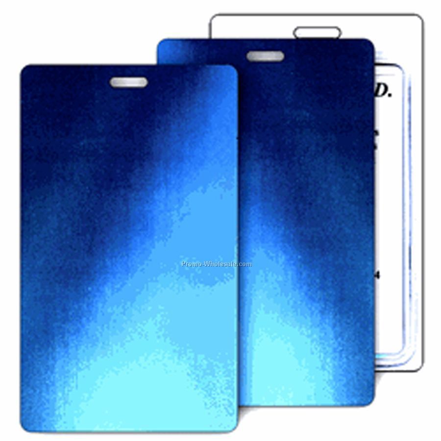Lenticular Luggage Tags - Stock / 3d Leaf / Blue White