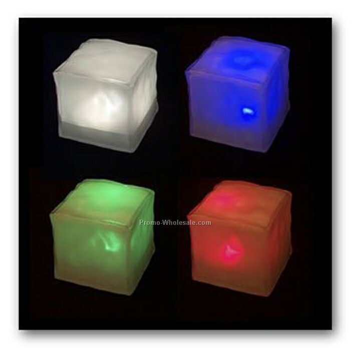 Light Up Decor Cube (White W/ Multi Color Led)