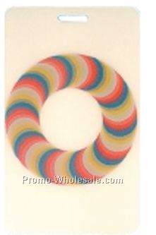 Luggage Tag 3d Lenticular Color Moving Circle Stock Image - Blank Product