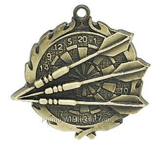 Medal, "darts" - 1-3/4" Wreath Edging