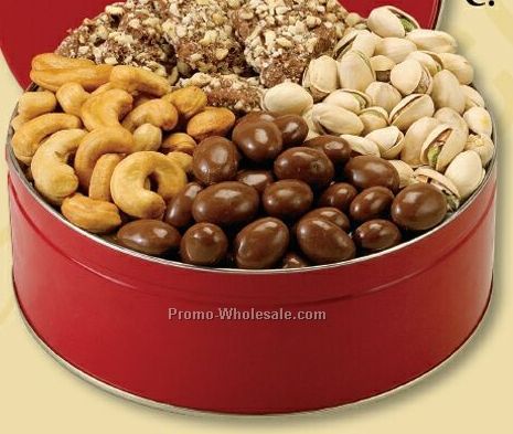 Medium Dazzling Nut Elegance Tin (7-1/4"x2-5/8")