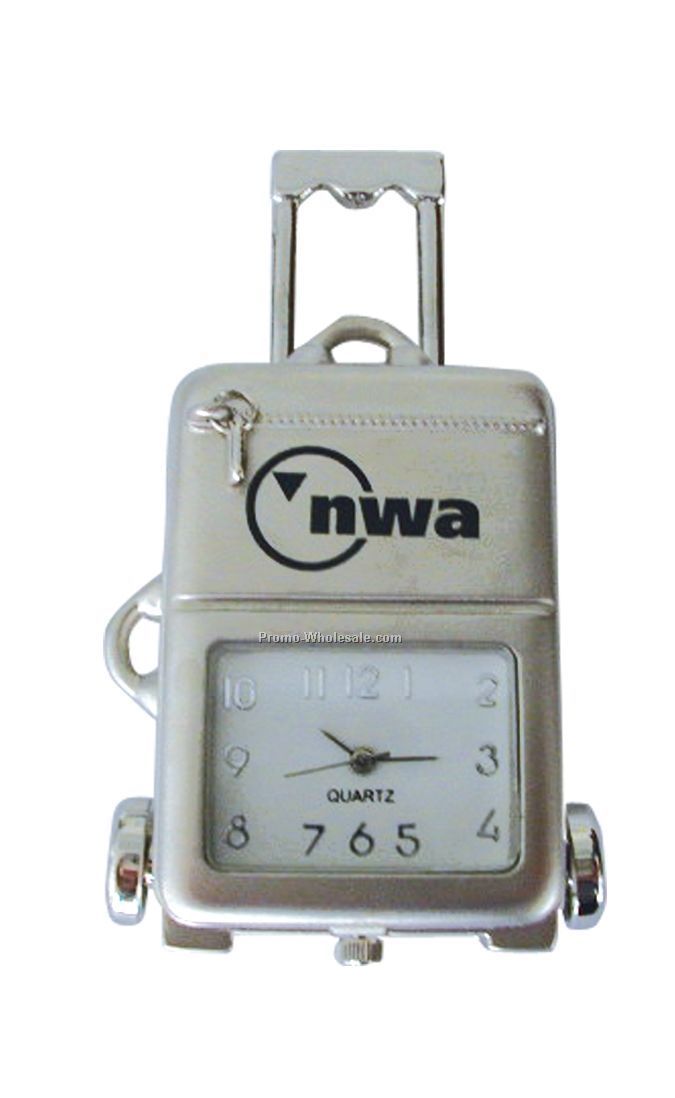 Miniature Travel Bag Replica Desk Clock