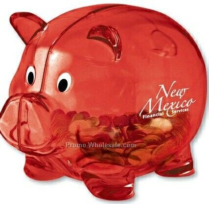 Mr. Piggy Bank W/ Twist Off Plug