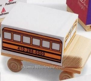 Non-adhesive School Bus Note Cube (1 Color )