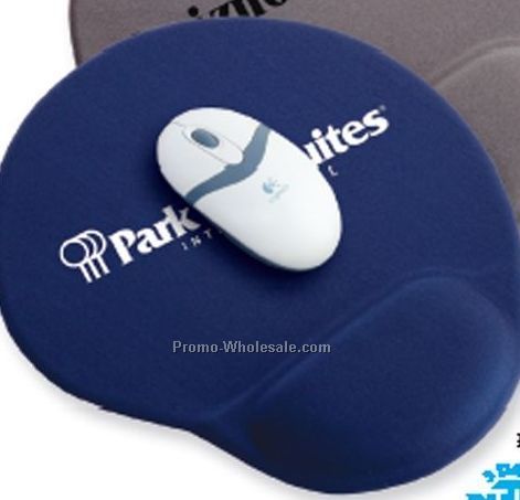 Oval Mouse Pad W/ Gel Wrist Rest