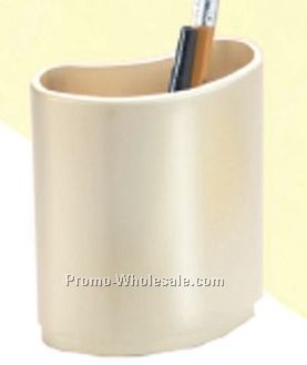 Pearl Silver Metal Pen Holder / Vase