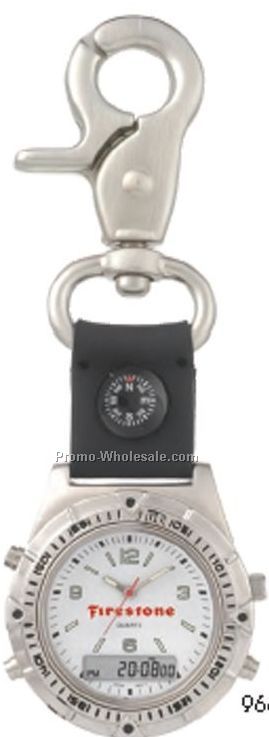 Pedre Ana-digi II Carabiner Watch With White Dial