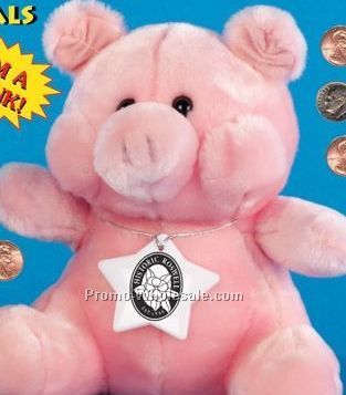 Piggy Bank Animals Pink Pig (7")
