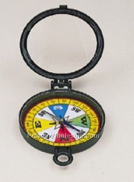 Plastic Magnifying Glass W/ Compass