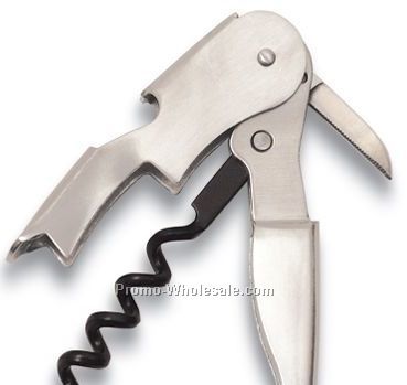 Pullplus Waiter's Stainless Steel Corkscrew (Laser Engraved)