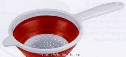 Red Collapsible Hand Strainer (1-1/2 Quart)