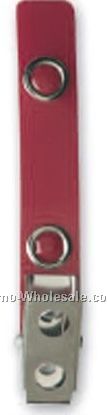 Red Strap Badge Fastener Clip