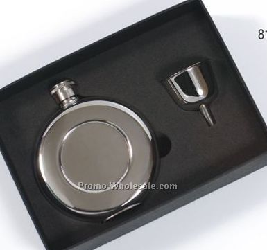 Round Pocket Flask Set