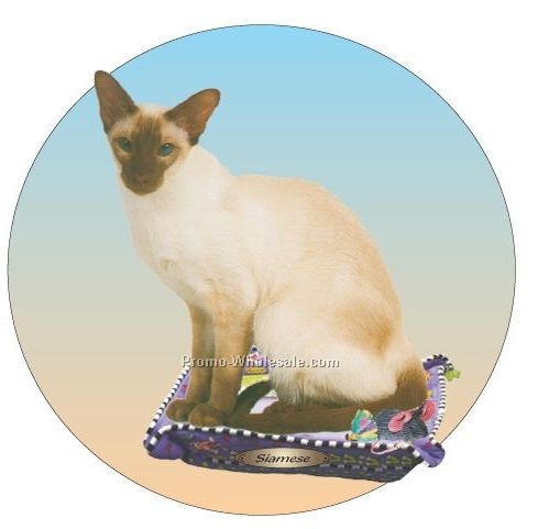 Siamese Cat Acrylic Coaster W/ Felt Back
