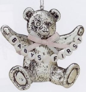 Silverplated Baby's First Christmas Ornament