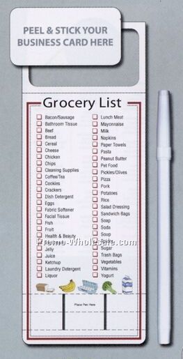 Skinny Mini Stock Art Laminated Memo Board (Grocery List)