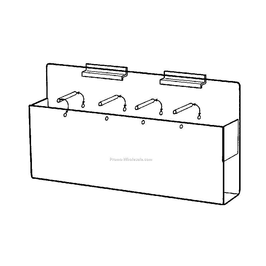 Slatwall Display Accessories / 4-pocket Brochure Holder