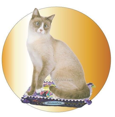 Snowshoe Cat Acrylic Coaster W/ Felt Back