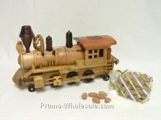 Train Engine - Wooden - Cinnamon Almonds 5 Oz.