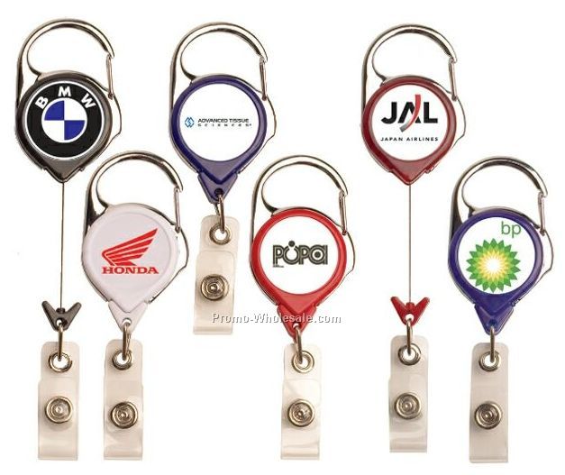 Translucent Carabiner Badge Reel (Polydome)