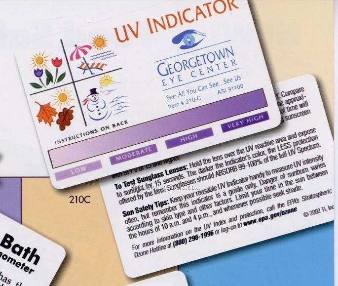UV Safe Indicating Card (3-3/8"x2-1/8"x0.015mil)