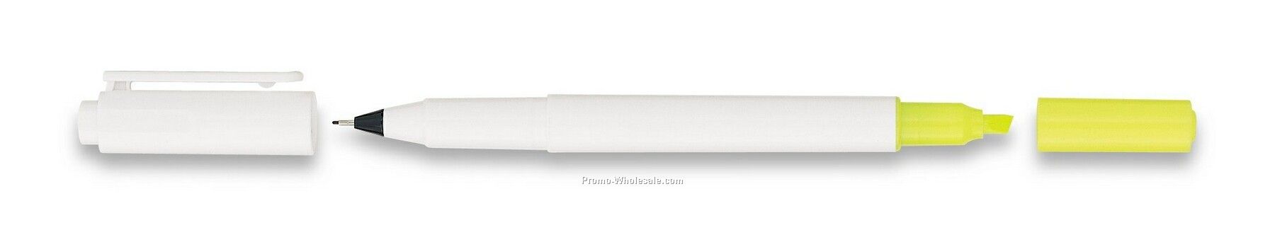 Uni-ball Combi White Ultra Fine Marker/ Highlighter (Black Ink/ Yellow Ink)