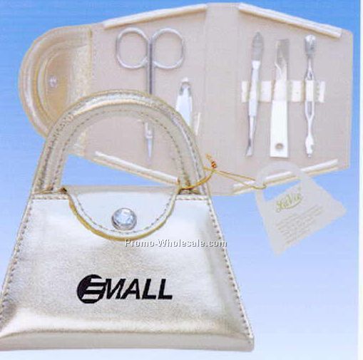 Vinyl Manicure Set And Purse