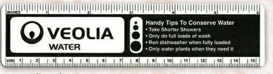 Water Conservation Ruler With Printed Drip Hole