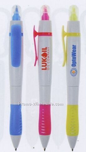 White Double Duty Pen Highlighter (24 Hours)