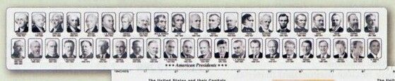 .015 Plastic Presidential Ruler - 2"x12-1/4"