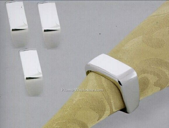 1-3/4"x1-3/4" Small Square Napkin Rings - Set Of 4