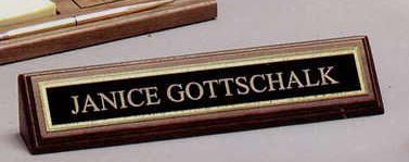 1-3/4"x10" Solid Walnut Name Plate Wedge