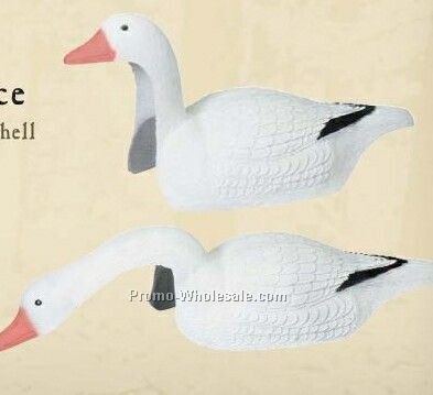 1 Piece Snow Goose Shell Decoy W/ Field Stakes