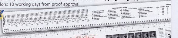 12-1/4"x2-1/4" Custom Plastic Ruler (One Color Front & Back)