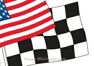 12"x18" Stock Polyethylene Checkered Flag Antenna Pennants