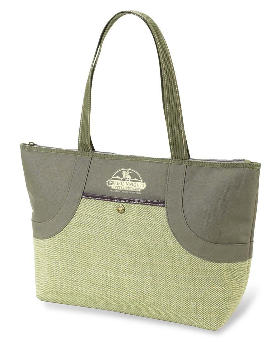 12"x19"x5" Hamptons Large Cooler Tote