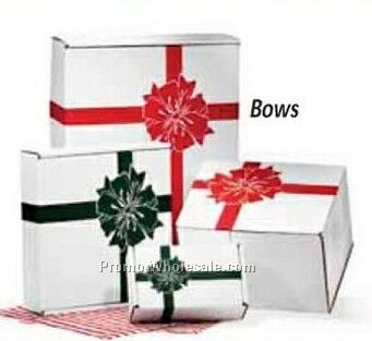 16-1/2"x10-1/4"x3" A Traditional Holiday Favorite Red Bows
