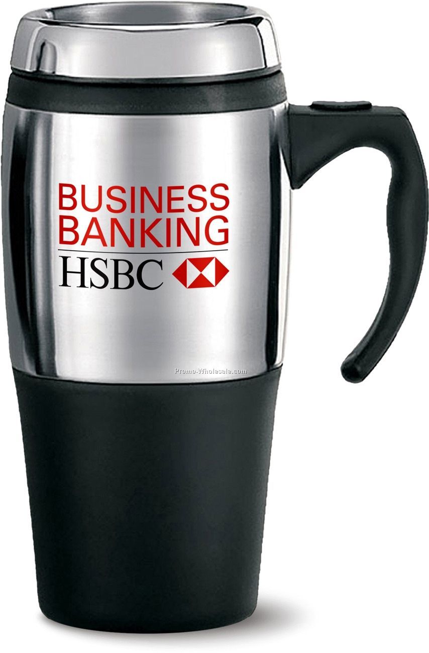 16 Oz. Vision Steel Value Mug With Handle