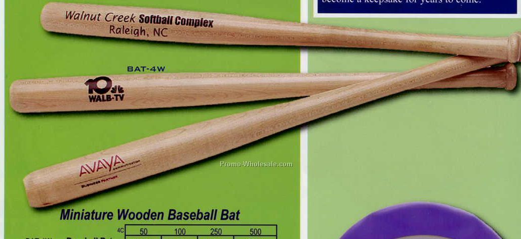 18" Wood Baseball Bat