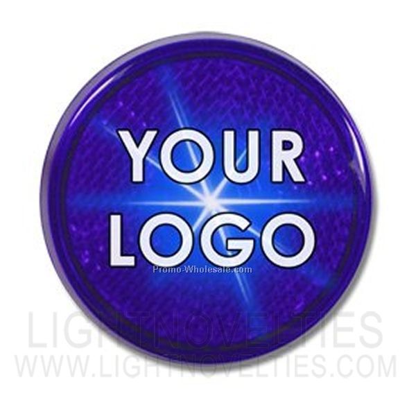 2" Light Up Reflector - Round (Blue)