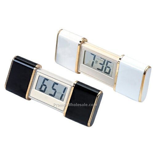 2-1/8"x3-1/8"x5/8" Retractable Travel Alarm Clock