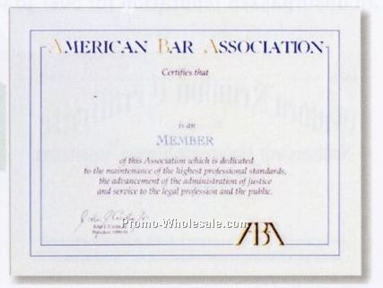 2 Colors Certificate (Foil Embossed, 2 Positions Registered)