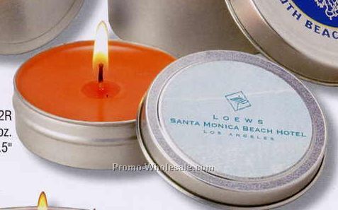 2 Oz. Scented Travel Candle In Tin W/ 15 Hours Burn Time