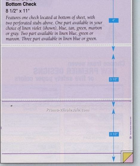 2 Part Blank Laser Check Stock (Bottom Check)