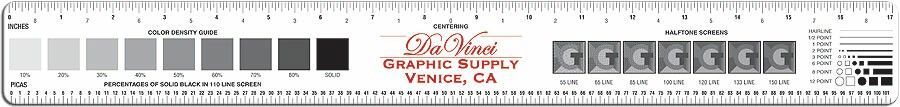 2"x17-1/4" Custom Plastic Graphics Ruler (4cp Front & Back)