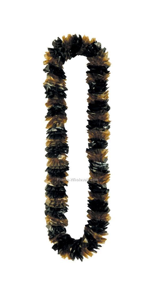 2"x36" Soft Twist Black & Gold Poly Leis