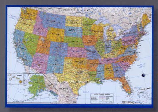 25-1/2"x17" Usa Poster Map