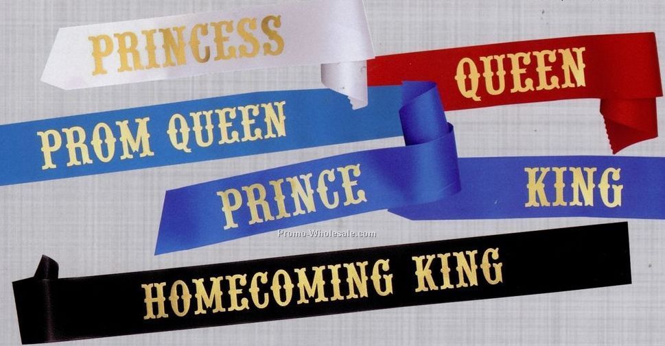 3"x72" Stock Title Sash - Homecoming Queen